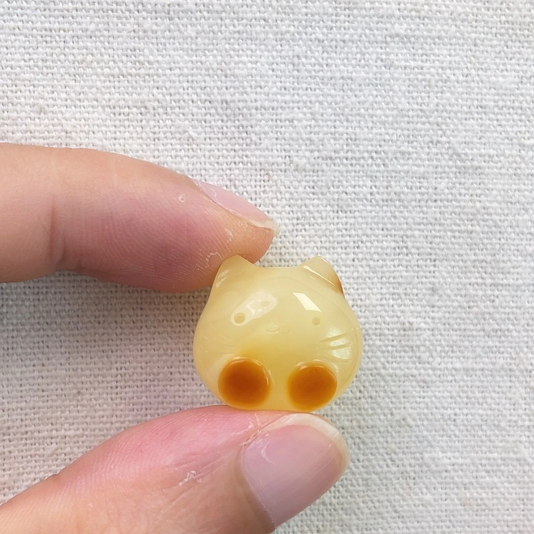 琥珀未镶嵌裸石猫咪丸子