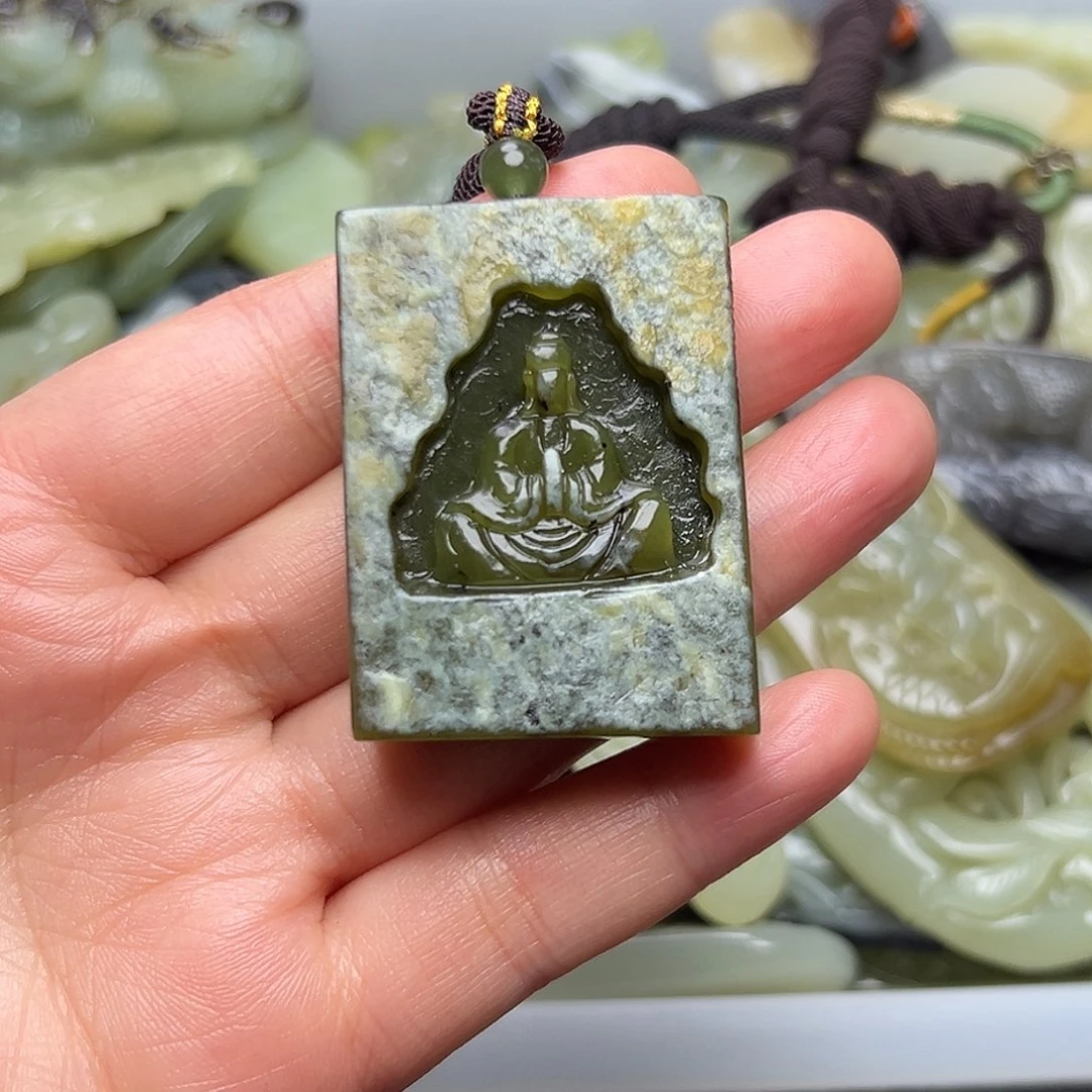 和田玉未镶嵌挂件