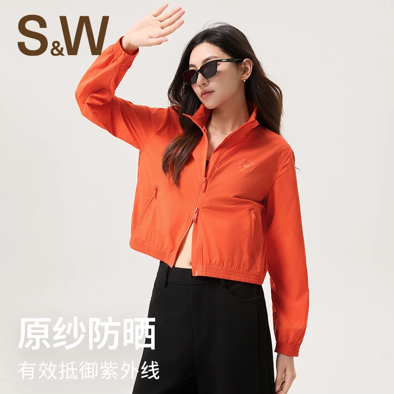 SW速惟短款时尚防晒衣女士春夏透气遮阳户外运动轻薄女款外穿1302