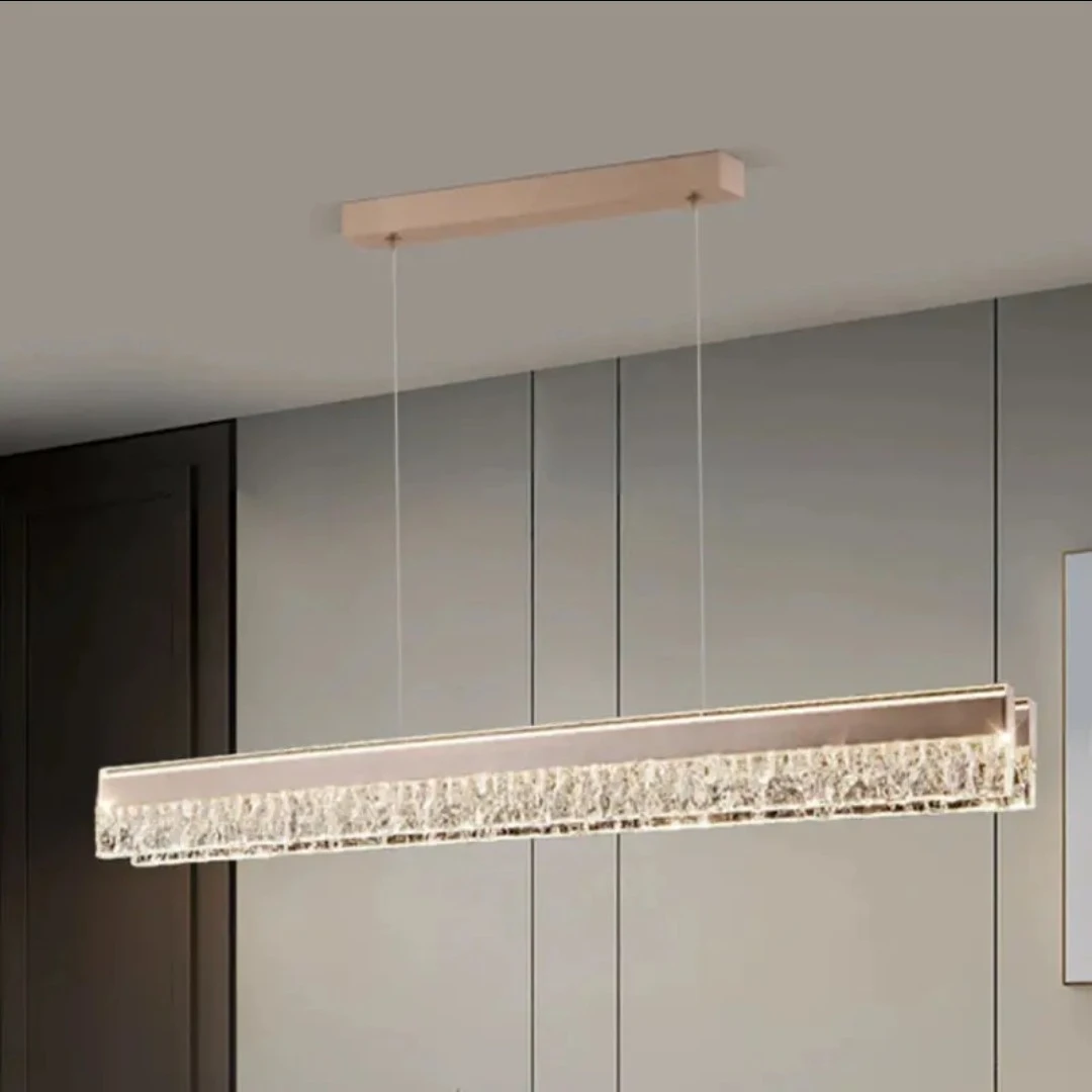 意式极简一字长条餐厅吧台灯2025轻奢长条个性餐厅灯具