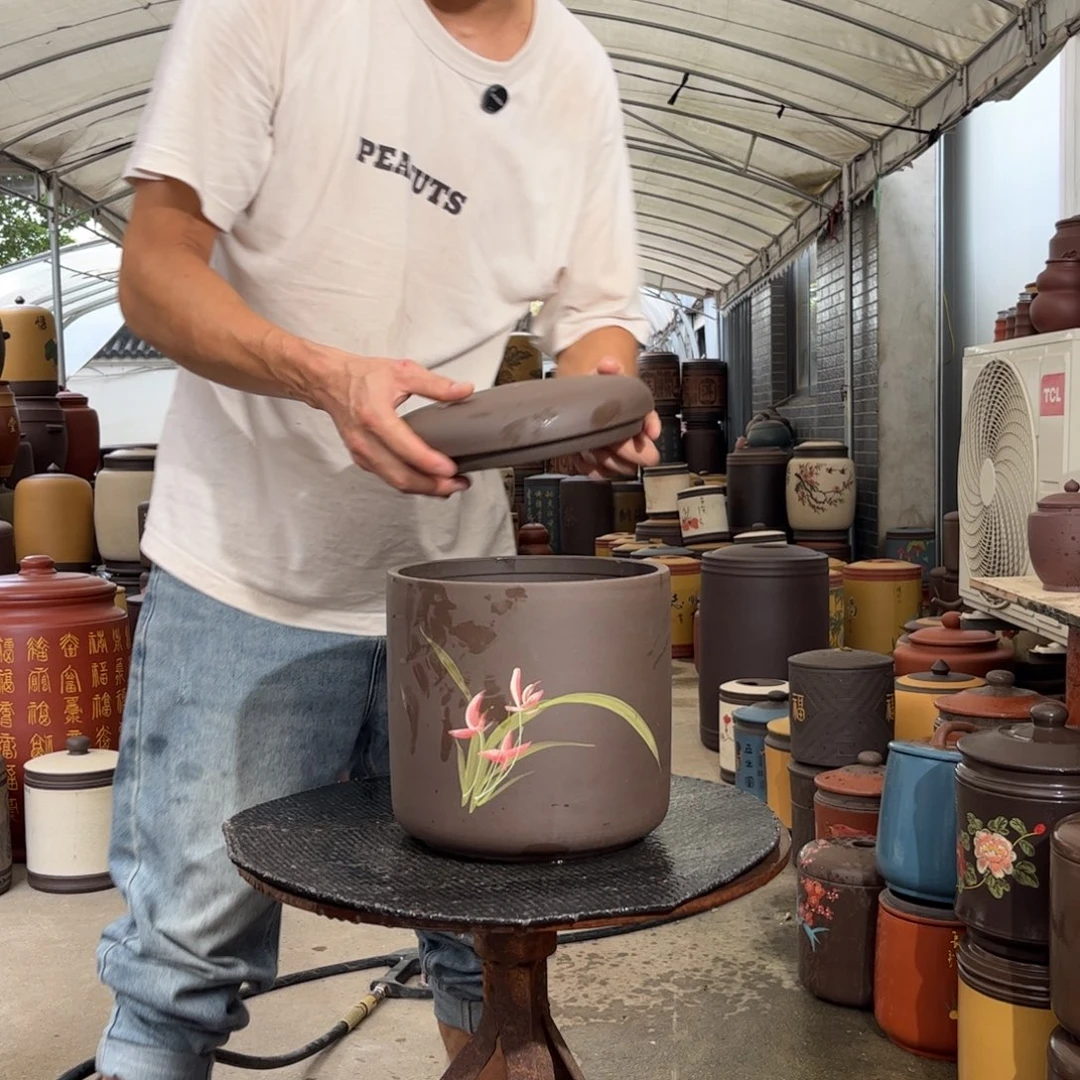 茶叶罐紫砂8饼茶叶罐