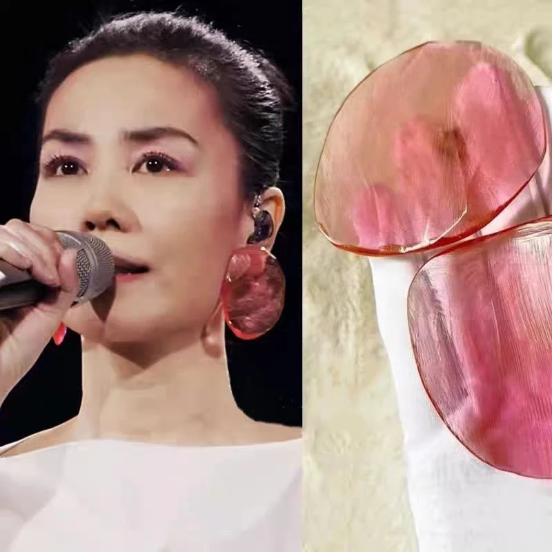 合金耳饰 王菲同款大虾片耳钉耳饰正品款2025蛇年春晚925银针耳环