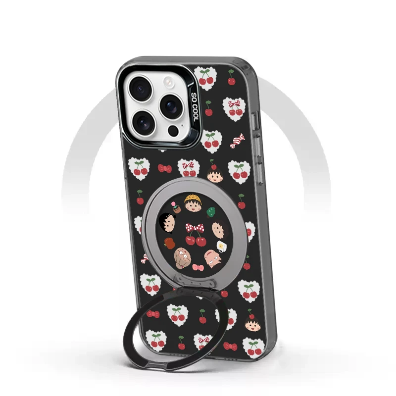 樱桃丸子适用于苹果16promax手机壳苹果17pro磁吸支架保护套15pro