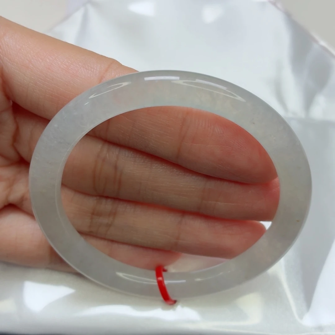 翡翠未镶嵌手镯老坑52圈玻璃底小灯泡004