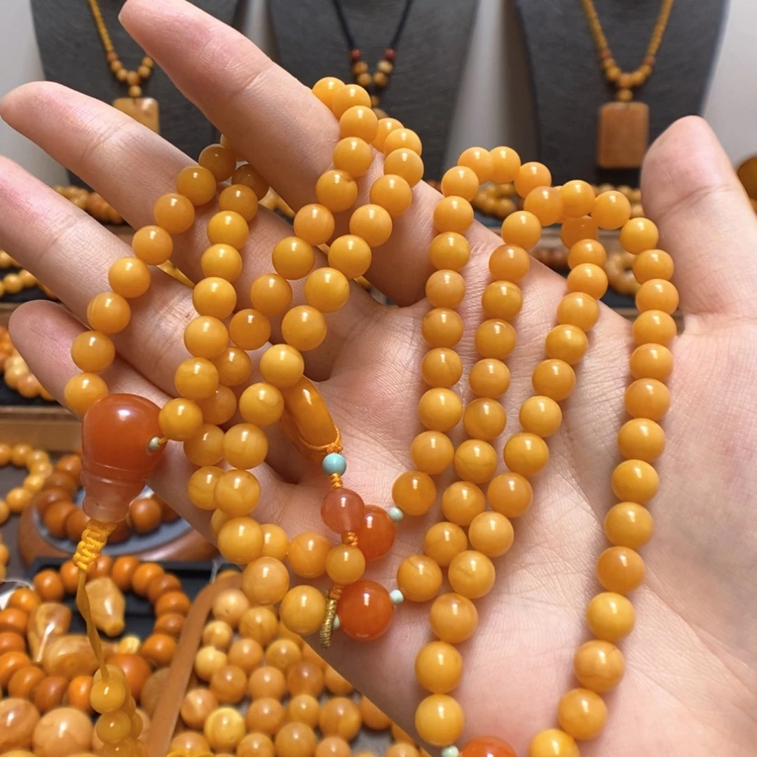 未镶嵌蜜蜡手链蜜蜡