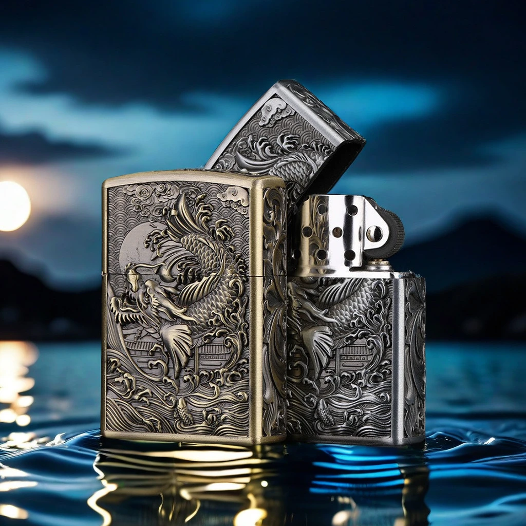 佐罗盔甲燃油煤油打火机复古防风老式砂轮个性貔貅礼品正品高档