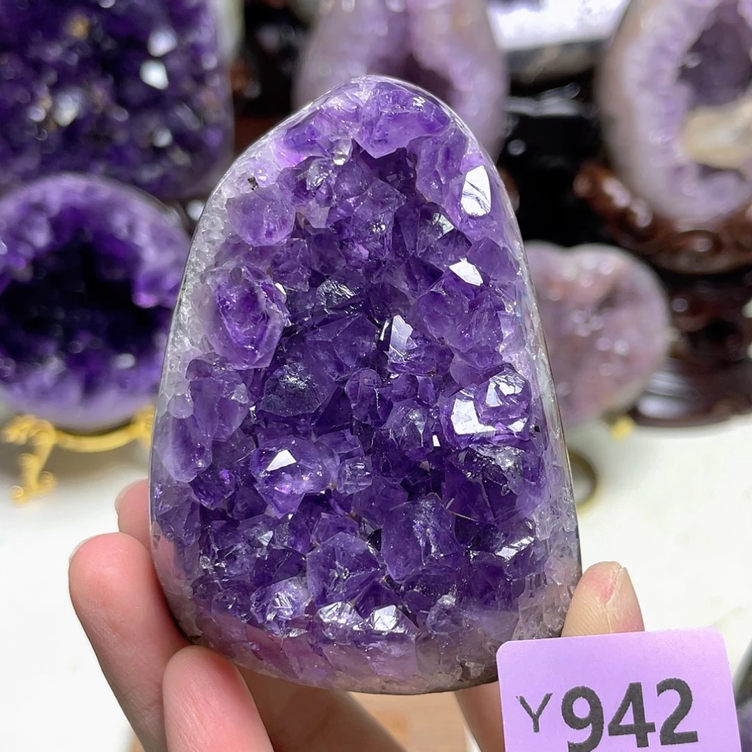 未镶嵌摆件紫晶晶震