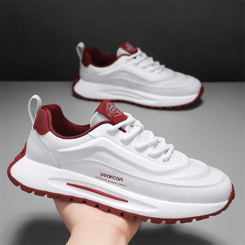 意尔康男鞋秋冬季潮流百搭休闲白色板鞋青少年运动厚底跑步潮鞋