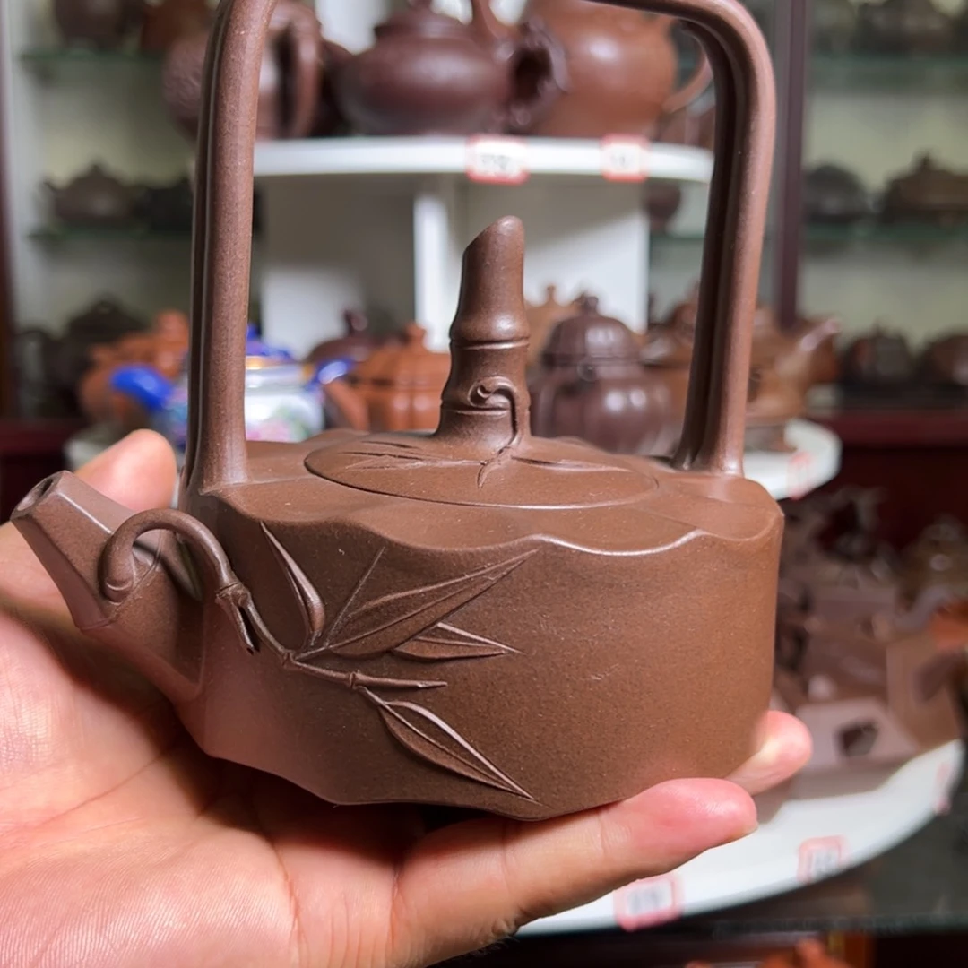 茶壶紫砂原矿提梁