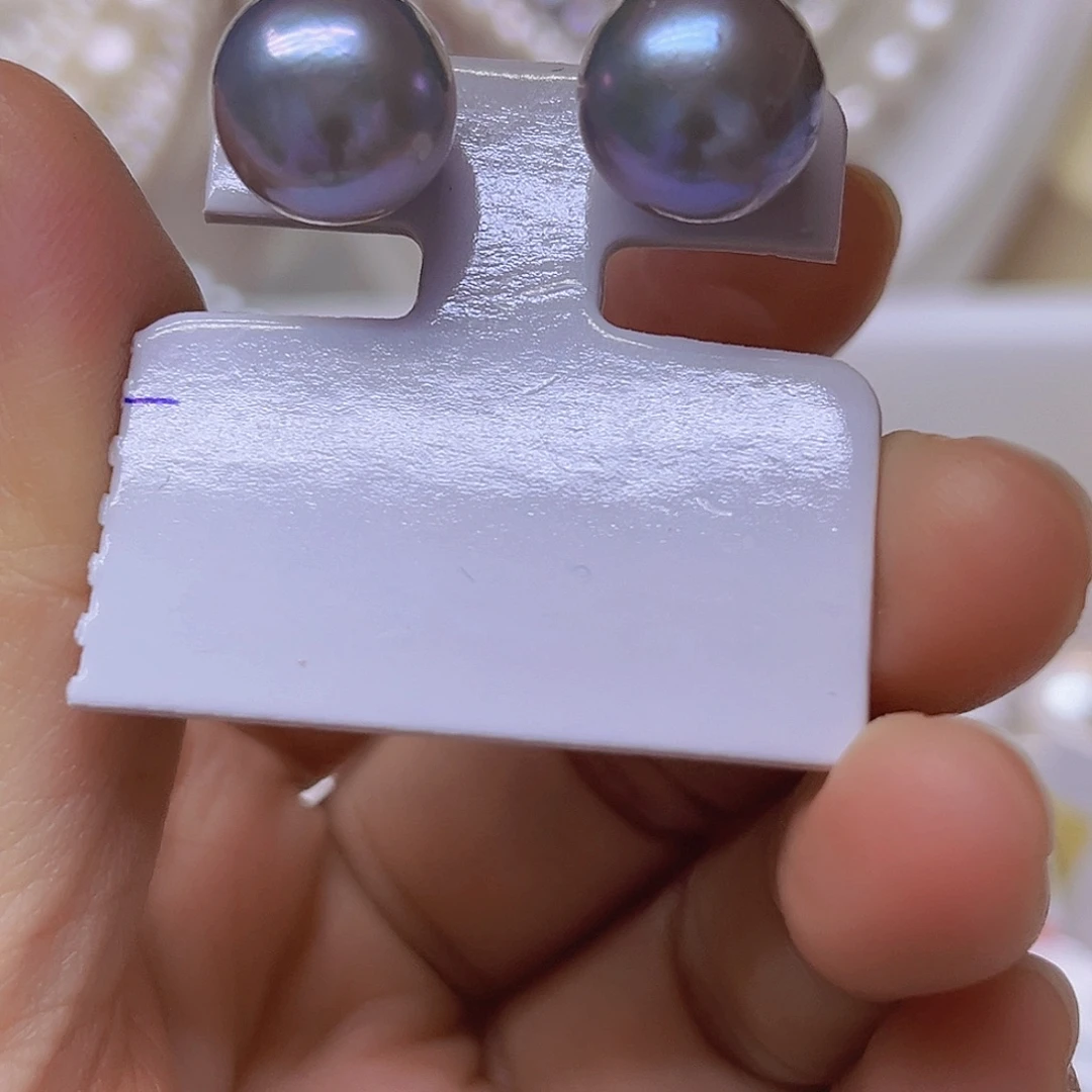 吊坠耳钉淡水珍珠银S925镶嵌