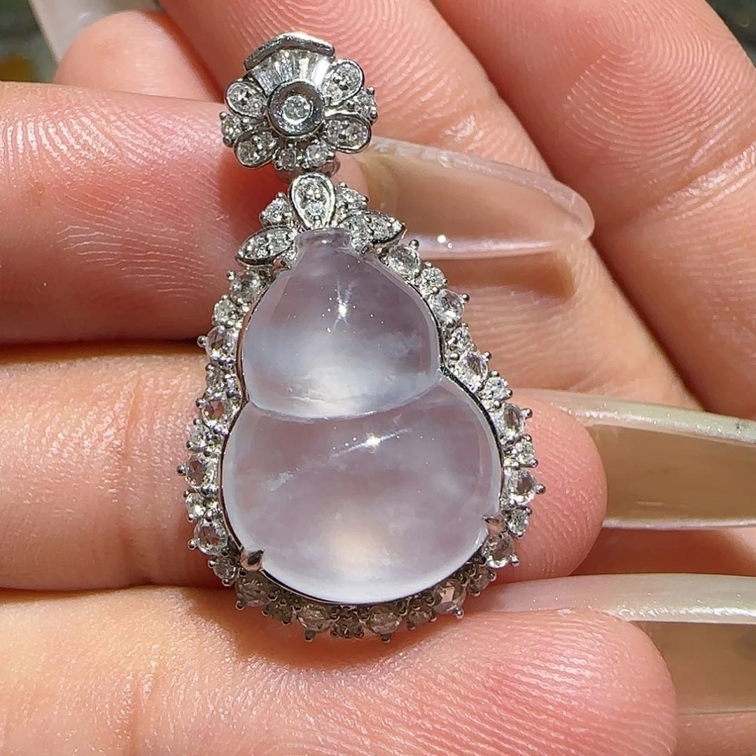 【闪购商品】翡翠18K金镶嵌颈饰天然