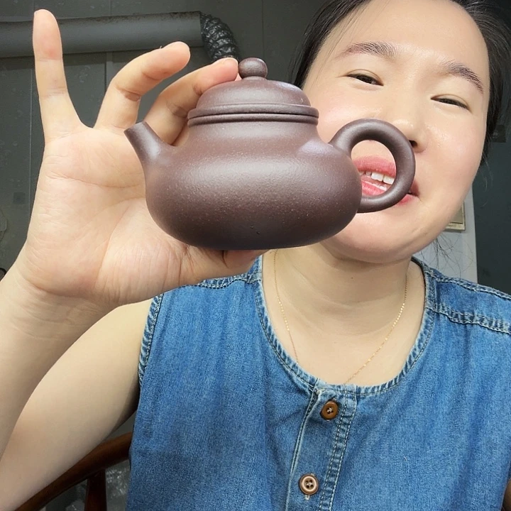 茶壶紫砂原矿半手工天青泥容天300cc