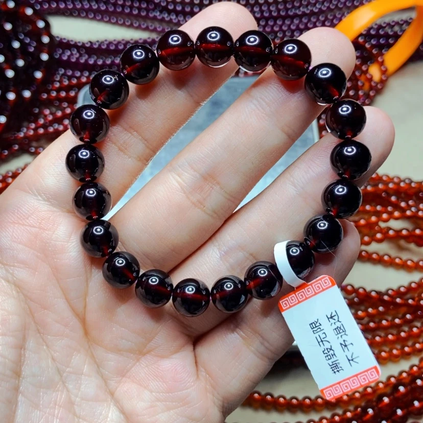 【闪购商品】未镶嵌手链石榴石9毫米