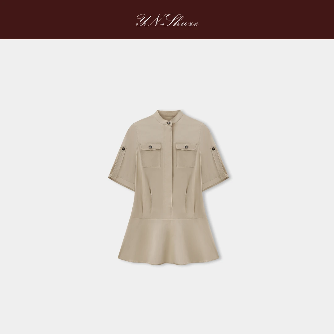 YN-SHUZE【诺丁山下】高定春夏单排扣衬衫式连衣裙SZ-YNB-224230