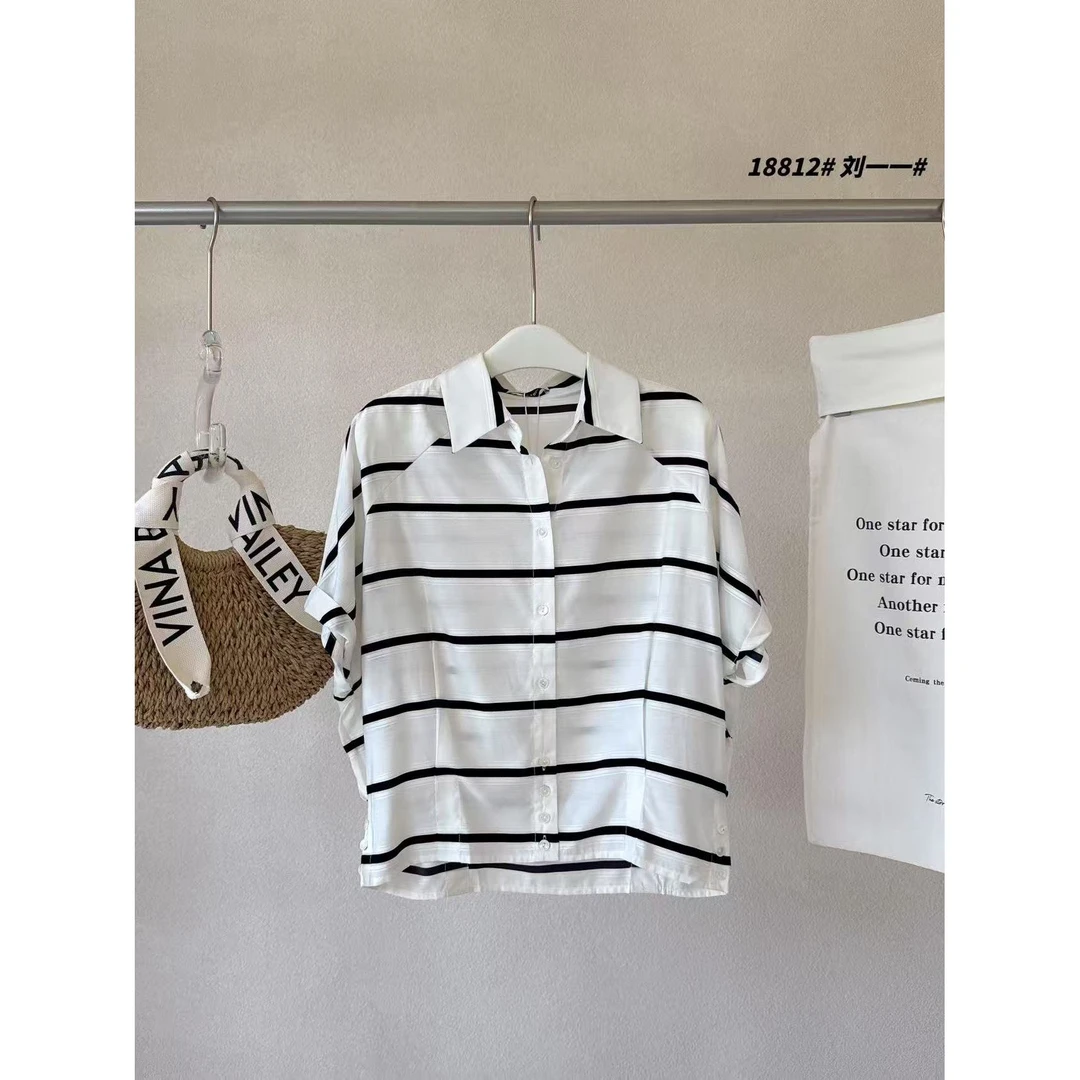 【大仙家】18812 十三行夏款韩式上衣舒适时尚百搭女士夏季