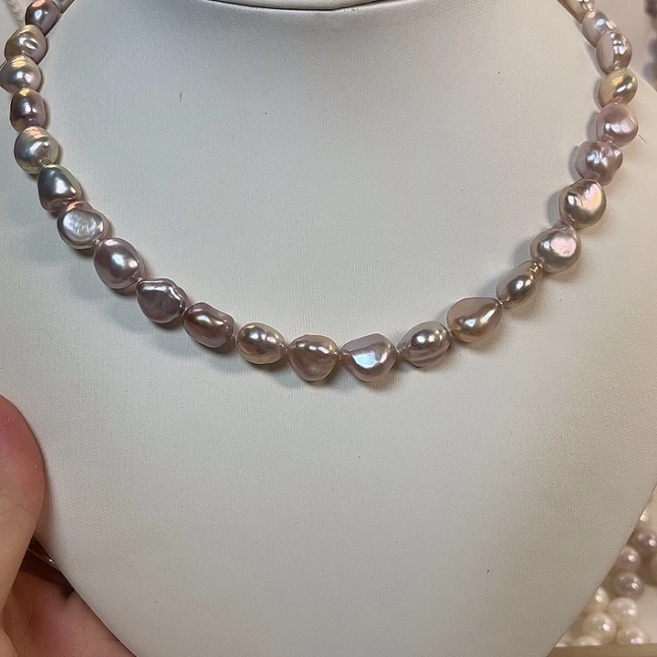 淡水珍珠银S925镶嵌颈饰