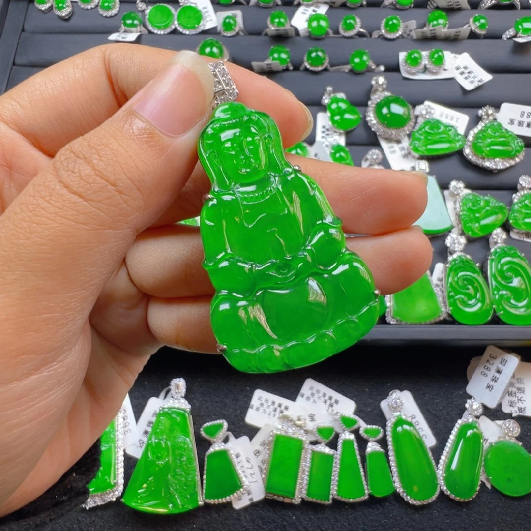 翡翠银S925镶嵌颈饰