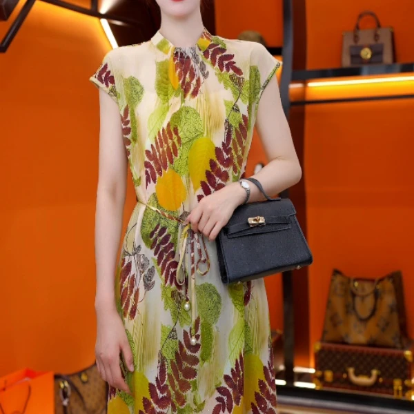 2025新款云岫沐芳连衣裙新中式中长款宽松裙子气质夏季正品女显瘦