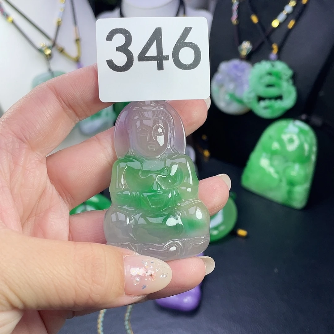 翡翠未镶嵌吊坠(赠链)