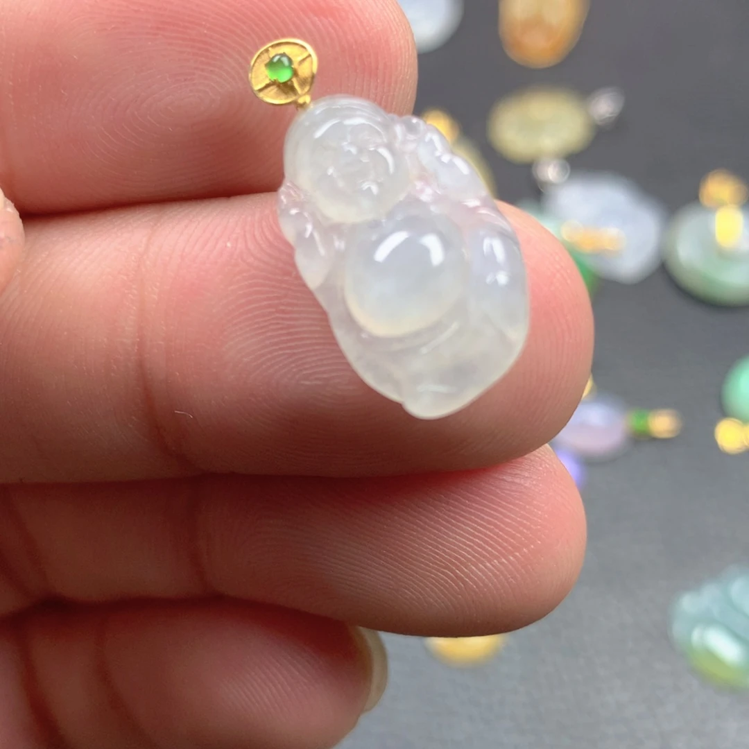 【闪购商品】颈饰18K金镶嵌翡翠翡翠