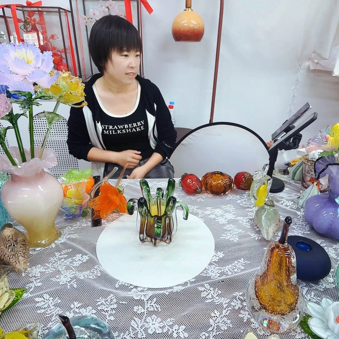琉璃花花瓶花器艺术品