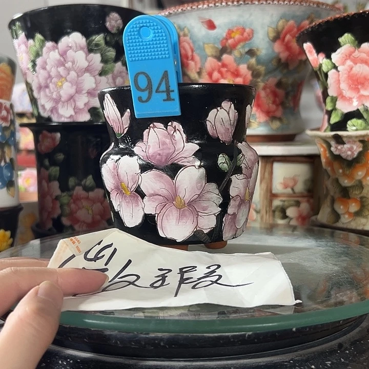 景德镇手绘花盆 满38包邮