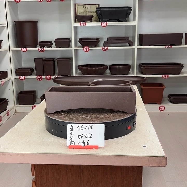 紫砂花盆过桥条盆