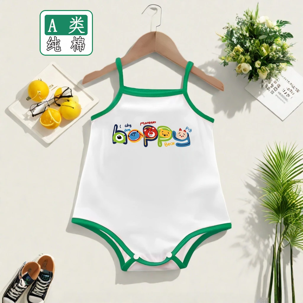 婴儿包屁衣吊带夏季薄款纯棉宝宝连体衣新生儿三角哈衣爬服肚兜