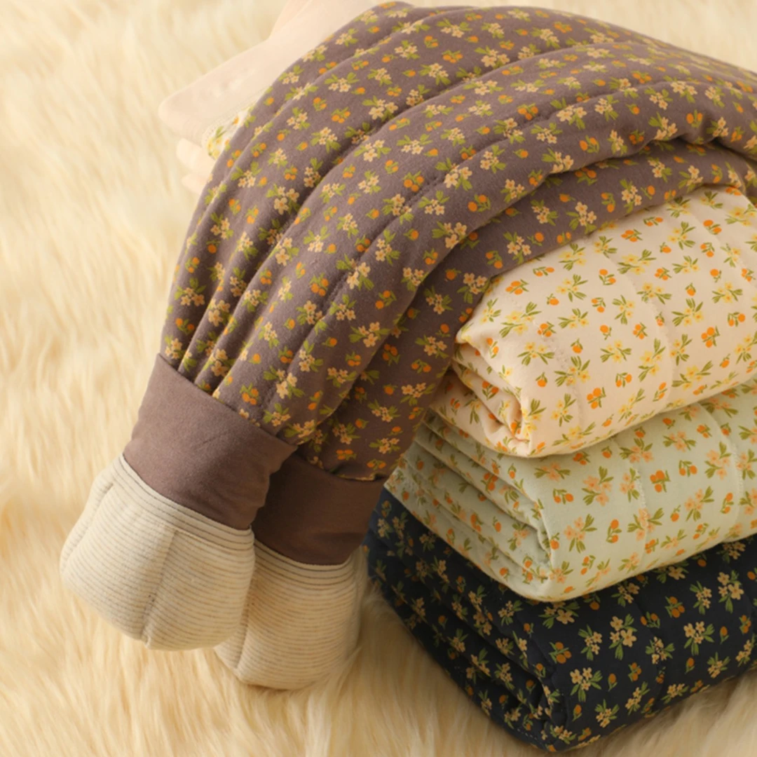 三层夹棉儿童棉裤女童保暖裤无骨加厚打底裤女孩宝宝绒裤内穿冬季