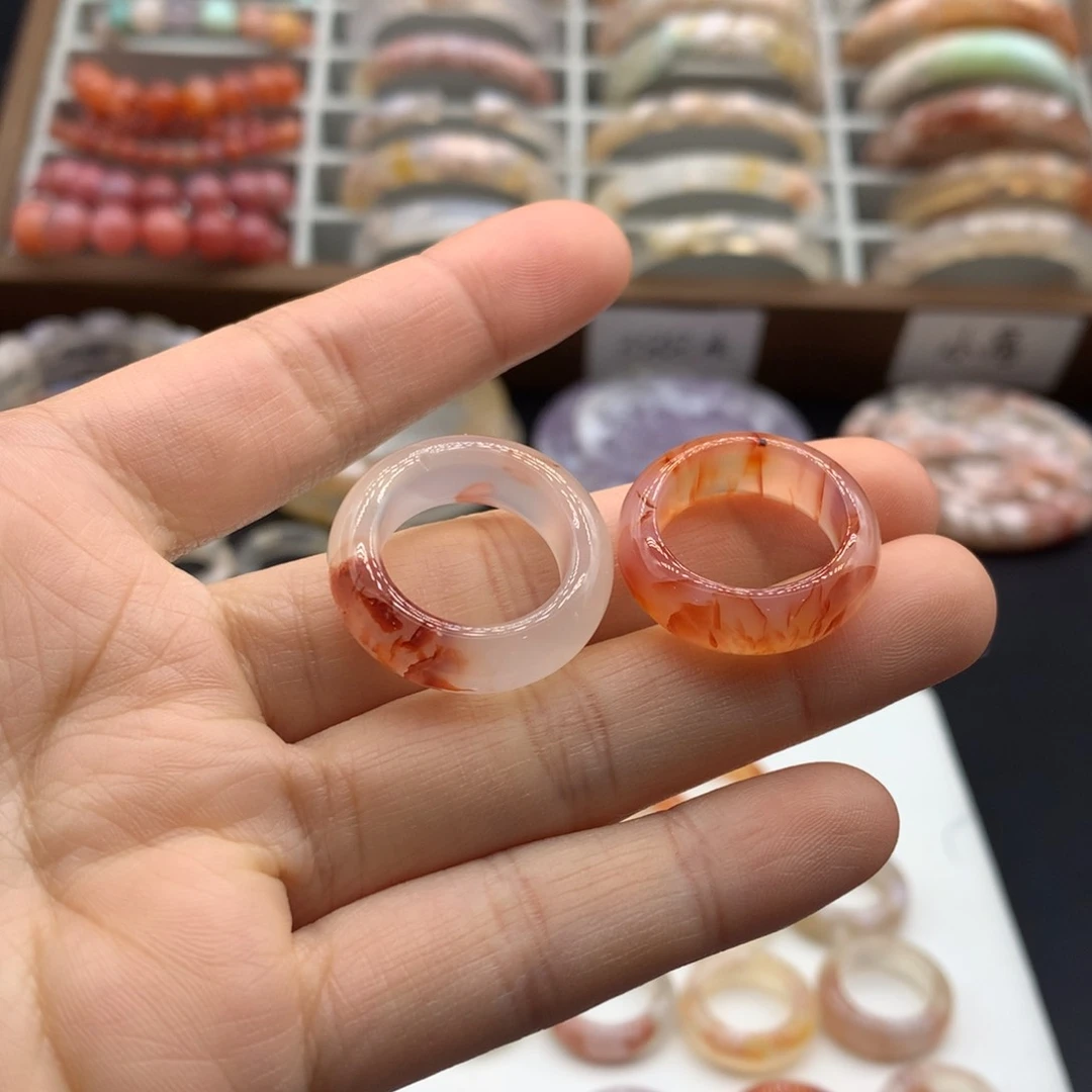 【闪购商品】玛瑙/玉髓戒指未镶嵌发一个