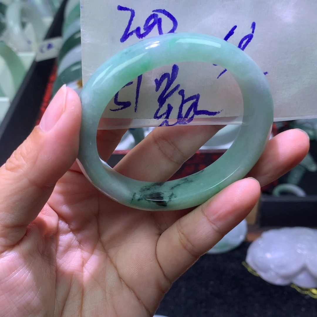 定制翡翠未镶嵌手镯51贵妃
