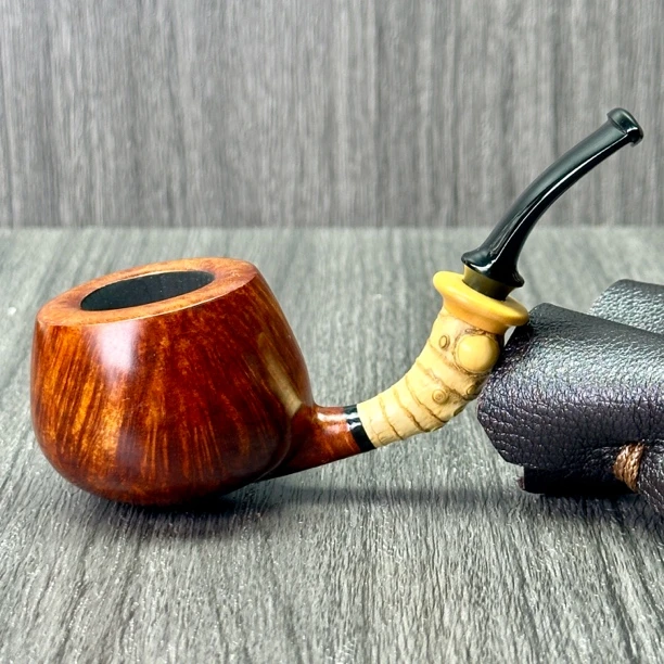 Doctor’s 俄罗斯医生烟斗三闪电级别光面竹节斗大弯斗叼斗石楠木