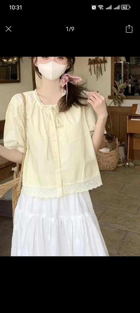 棉短袖t恤女2024夏季新款韩版绿色宽松显瘦