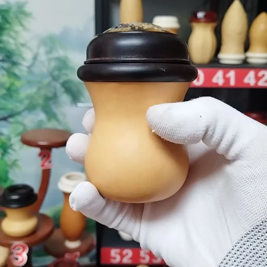 执***义范制葫芦黑檀木口盖牛角蒙心砸底送簧