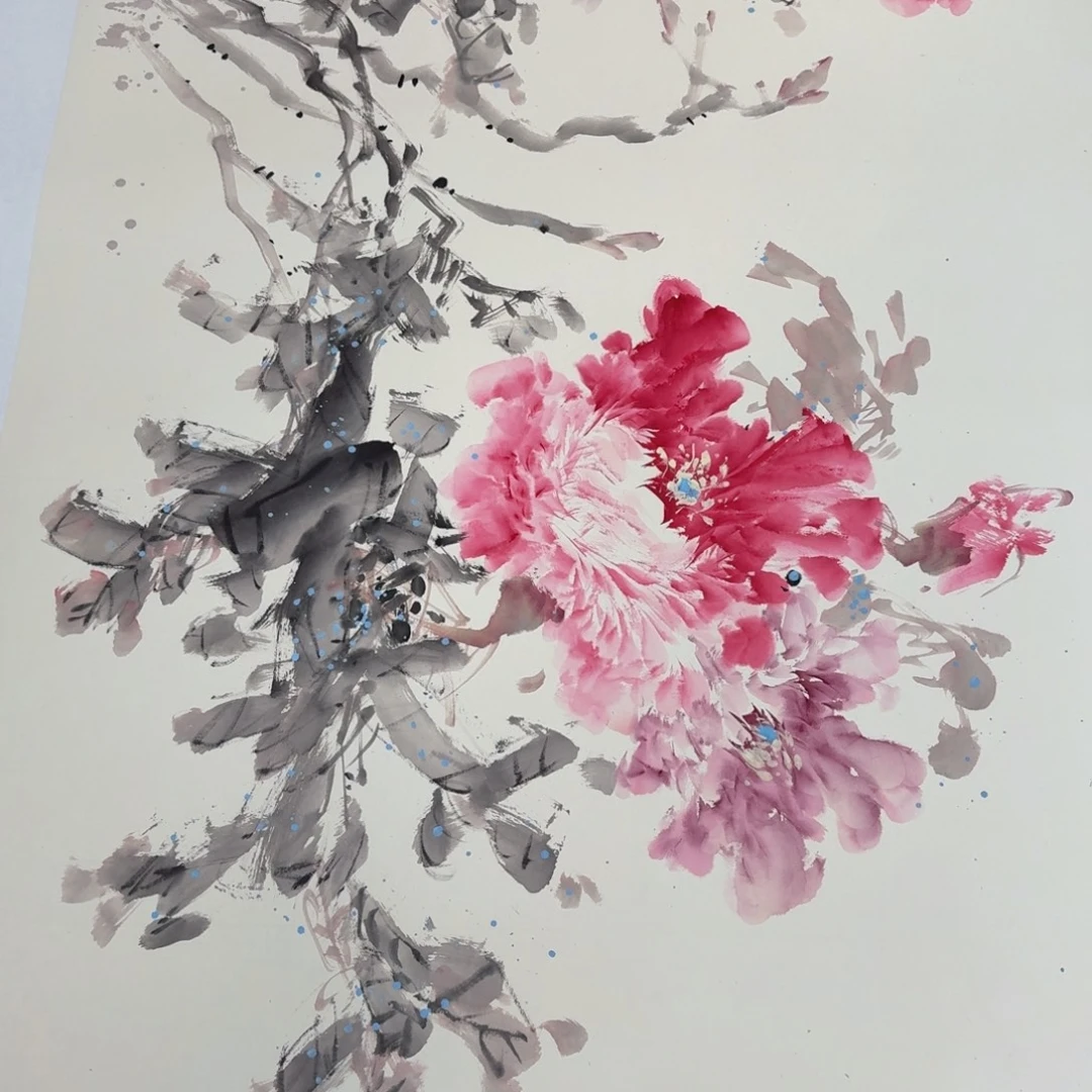 国画纯手绘山水花鸟作品