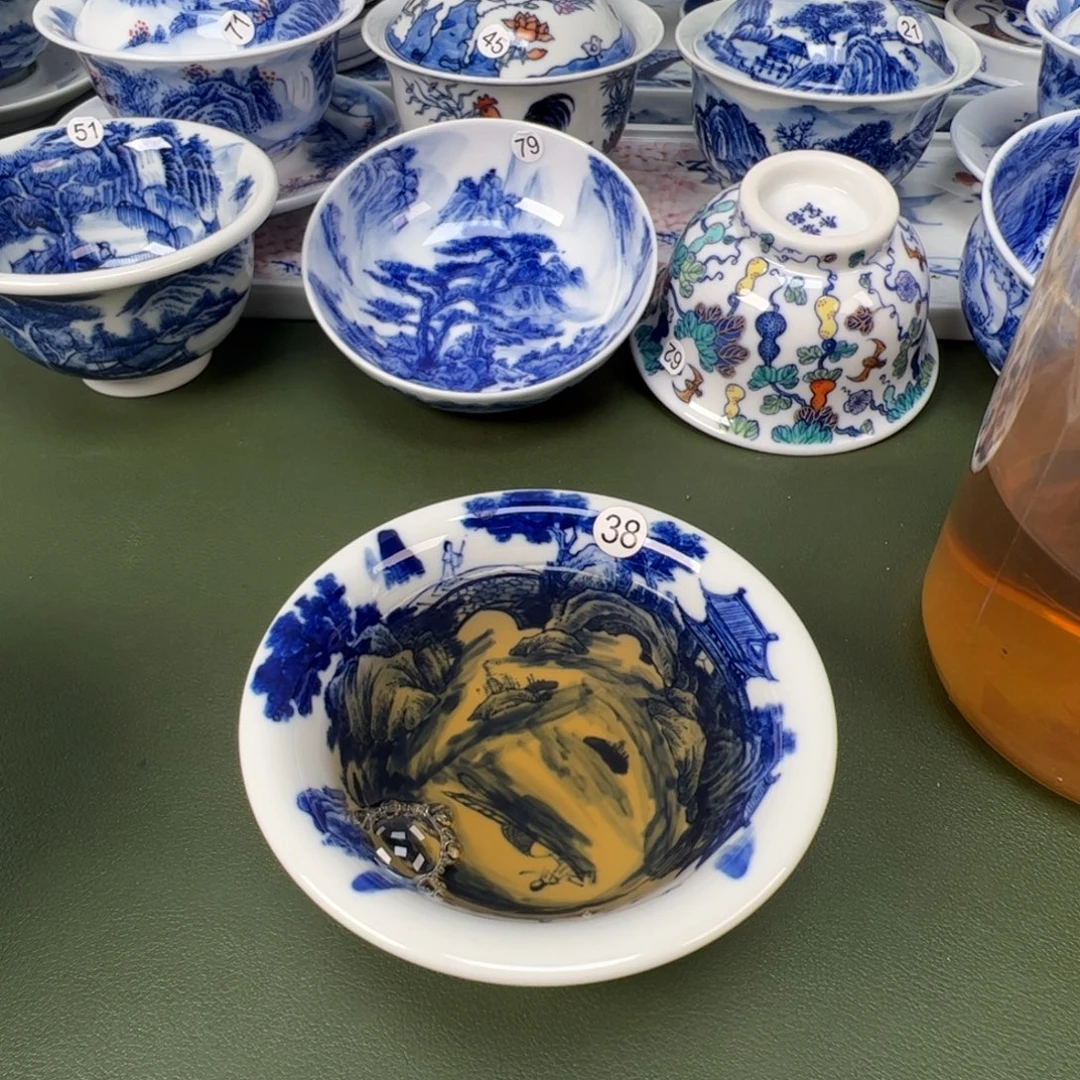 景德镇纯手工纯手绘茶具木木38