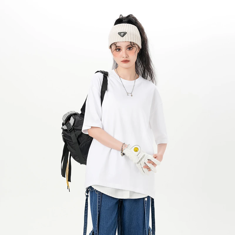 夏日好物丨纯棉男士短袖t恤女2025新款夏季休闲宽松短袖男