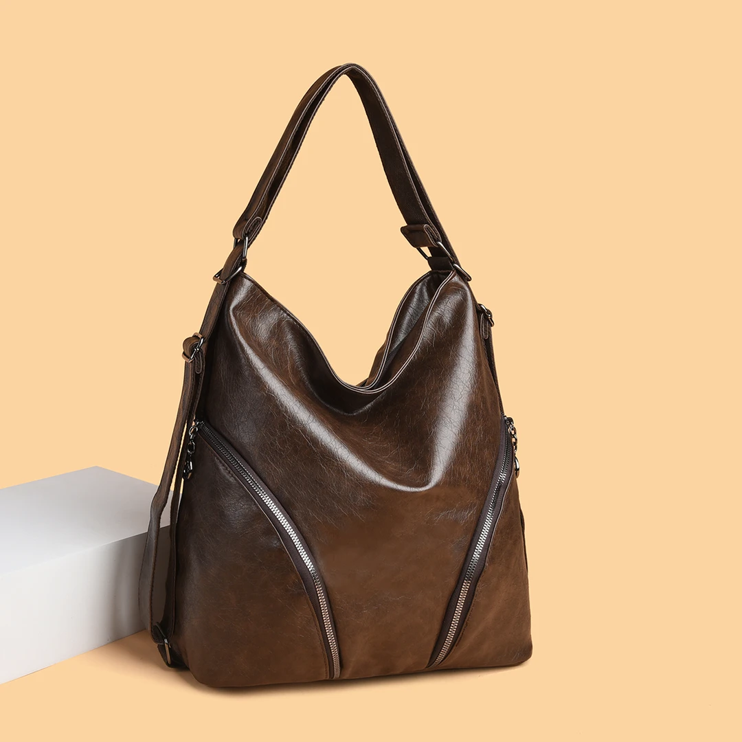 新款时尚百搭潮流轻奢单肩斜挎女包8430咖色