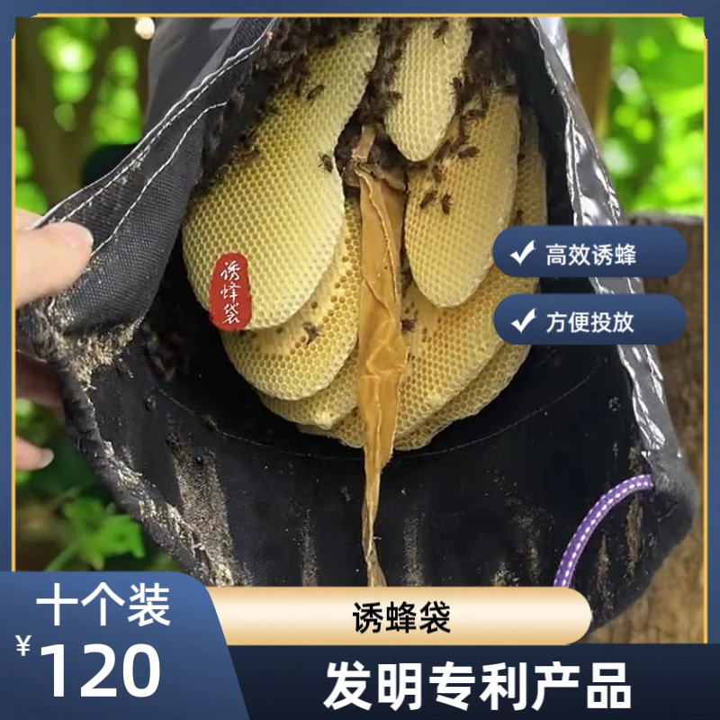 诱蜂袋可折叠招蜂袋野外捕蜂器诱蜂工具诱蜂桶养蜂袋蜜蜂养殖