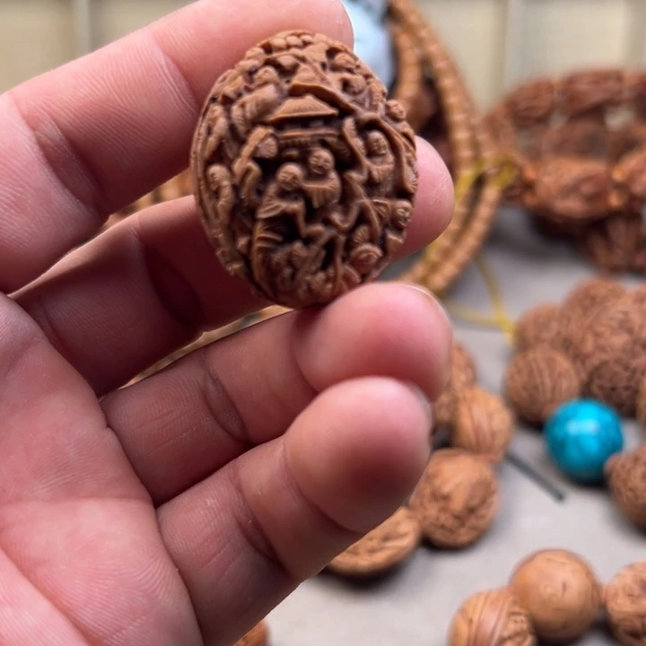 桃核手串桃核雕刻十八子