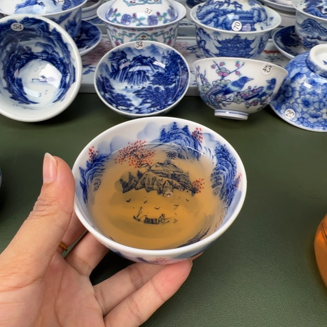 景德镇纯手工纯手绘茶具木木73