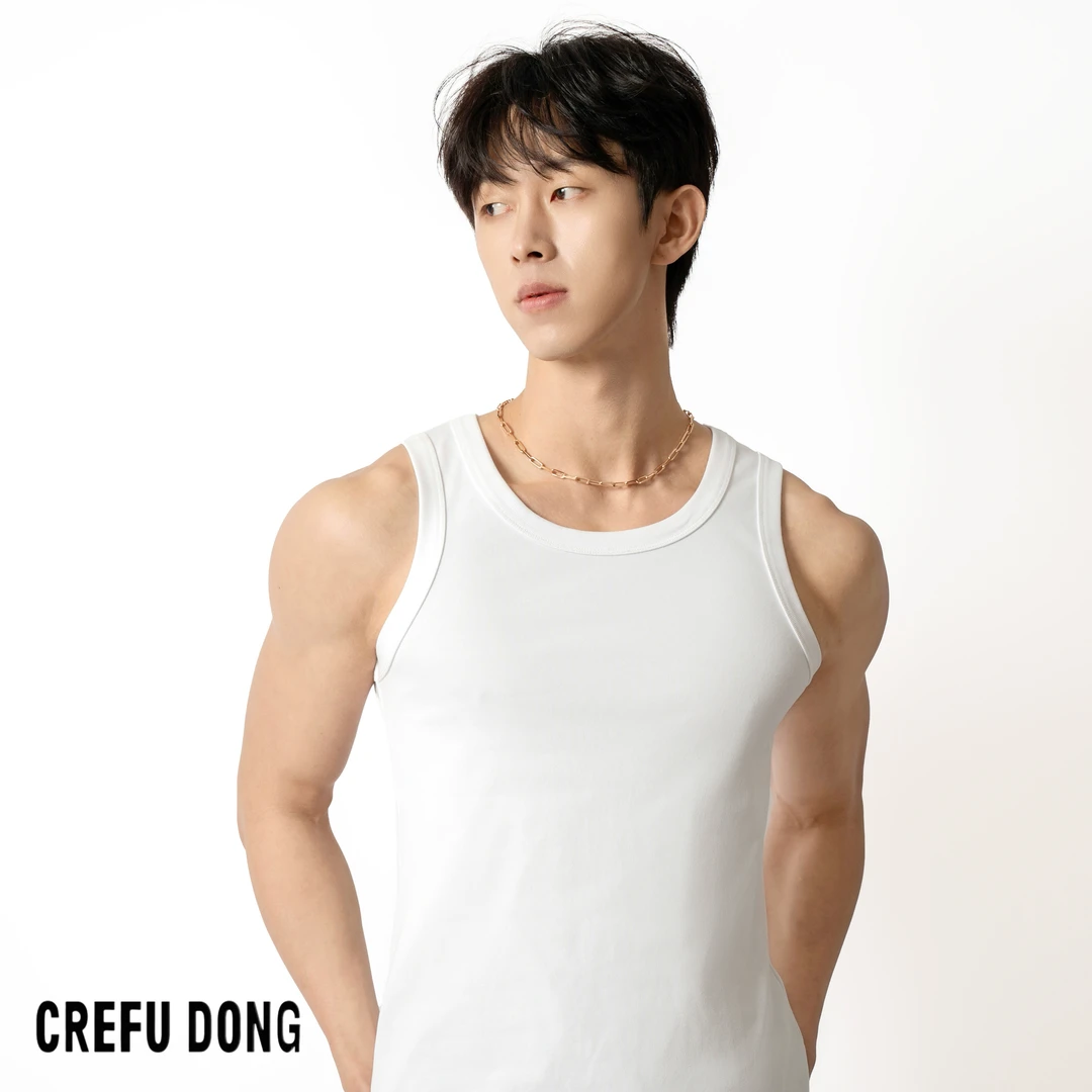 CREFU DONG运动背心螺纹百棉内搭男女同款百搭健身背心CDT2403