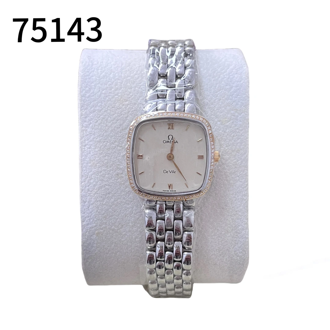 95新 Omega/欧米茄 75143/女士石英腕表/外圈后镶钻/24盘