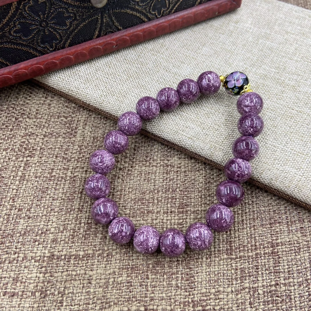 非金属珐琅手链 5841  精美紫色新款拼接圆珠手链