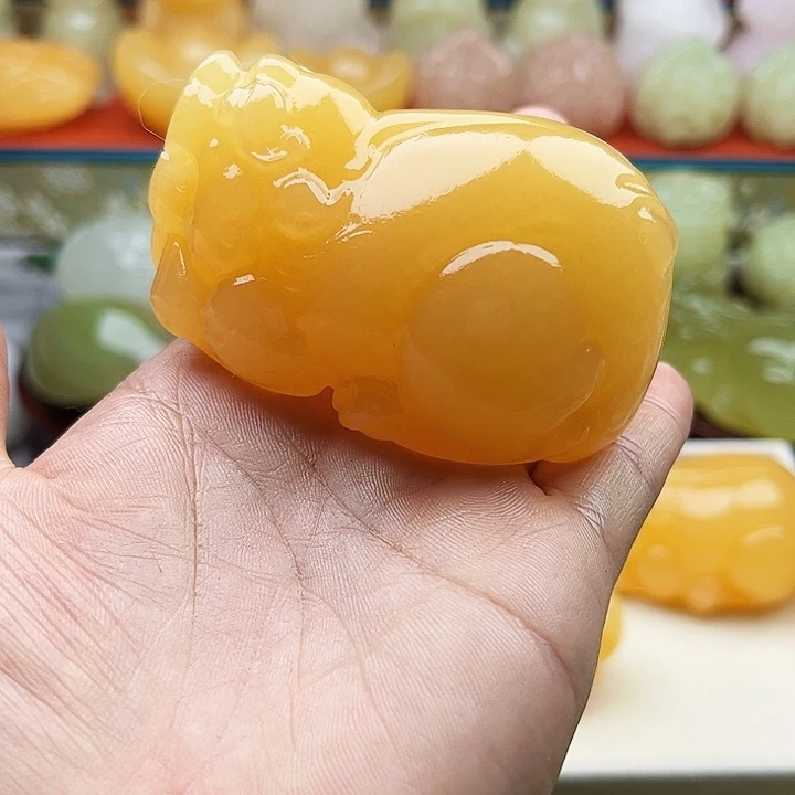 强***！石材貔貅手把摆件