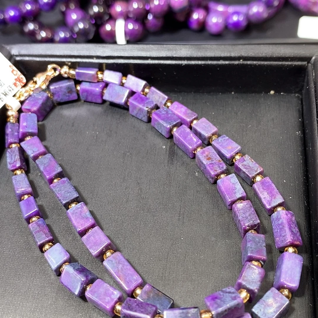 苏纪石（舒俱来）未镶嵌南非舒俱来泥地方糖项链