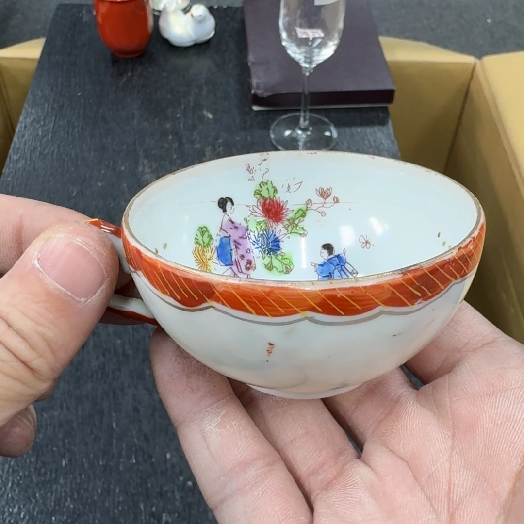 陶瓷日本中古工艺品摆件