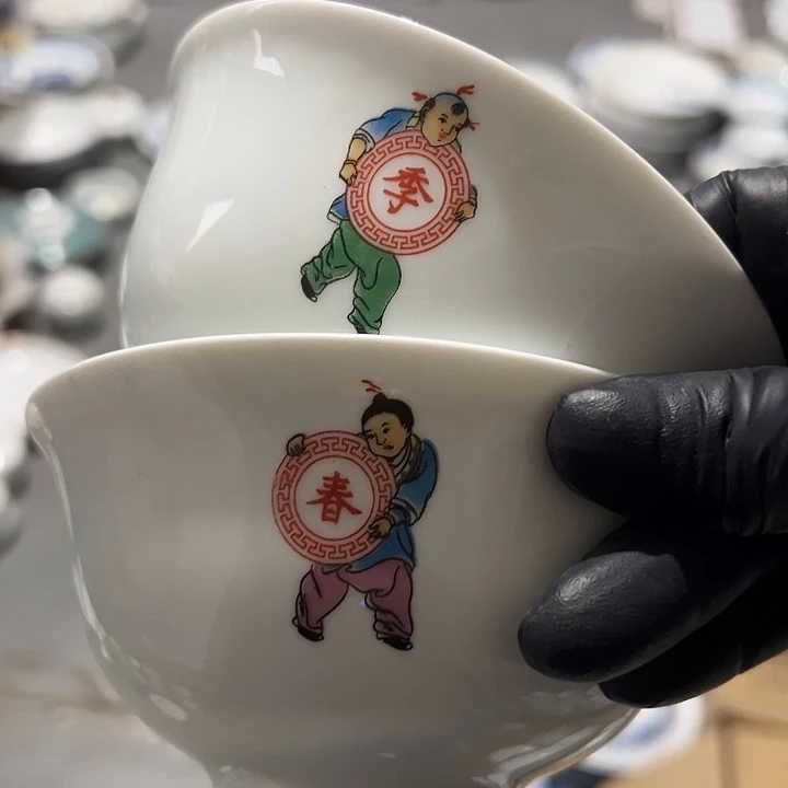 瓷片其它陶瓷两个碗5寸