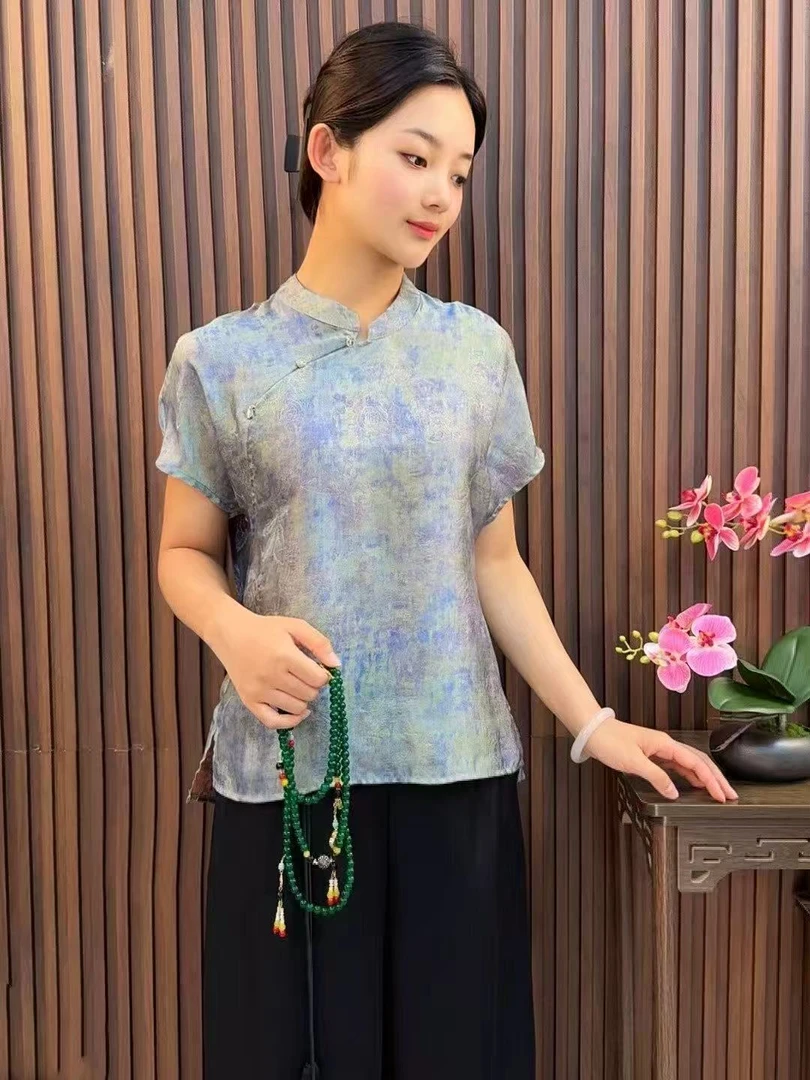 576-11新中式国风立领小衫 濮院乐迪