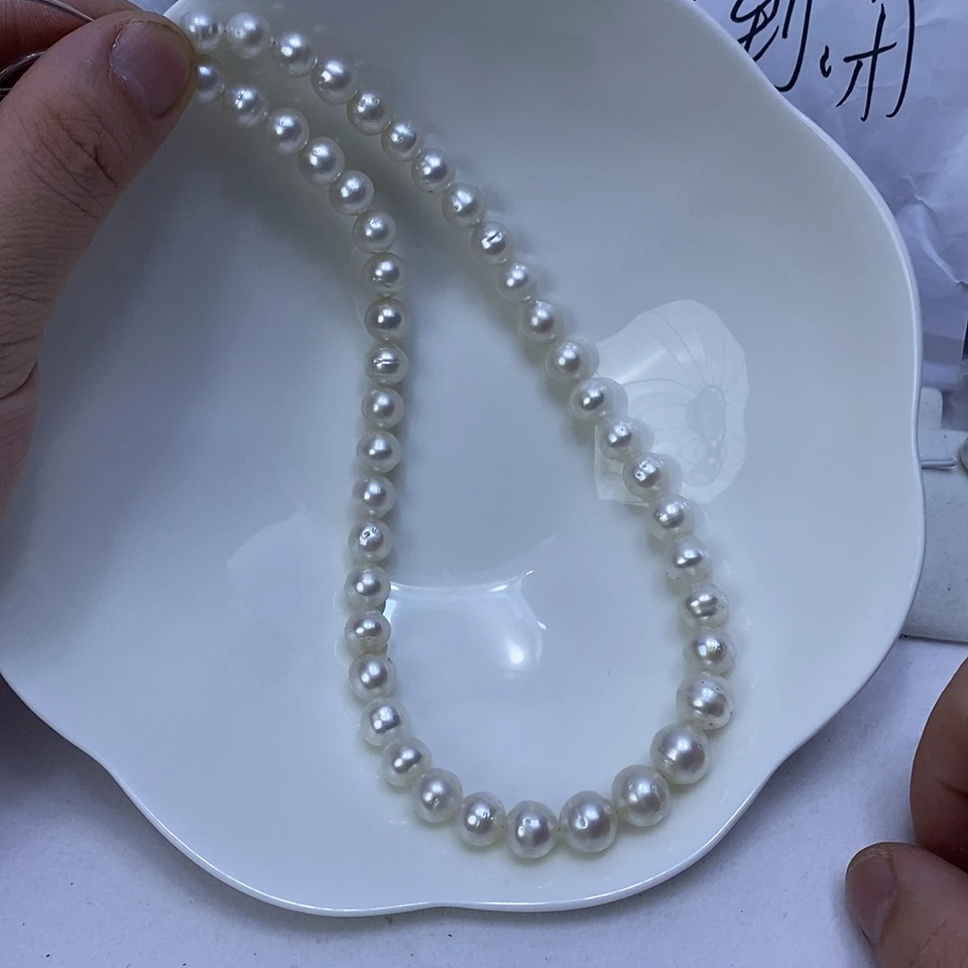 海水珍珠银S925镶嵌颈饰